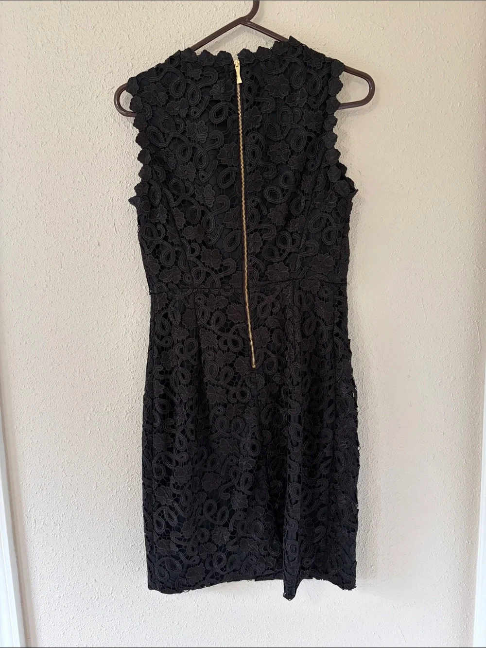 Black Lace Sheath Dress Elegant Sleeveless Cocktail Dress Kate Spade NWOT size 6